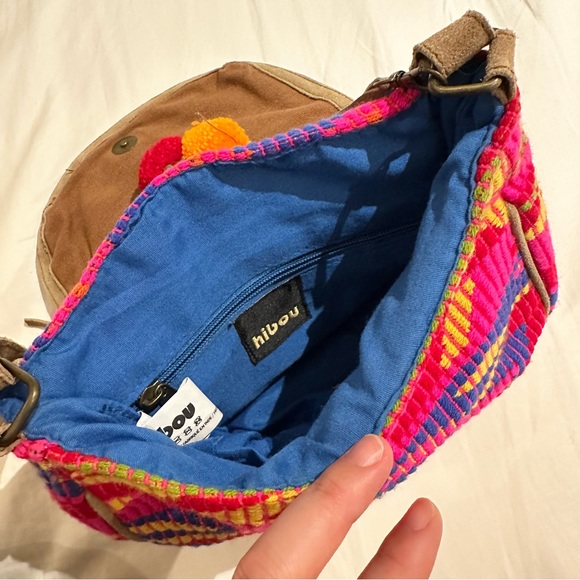 [SOLD] Hibou Embroidered Bohemian Pom Pom Purse/Crossbody Bag - Picture 6 of 8